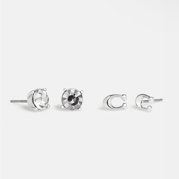 COACH Signature C and Stud Earring Set - Picture 4 of 6